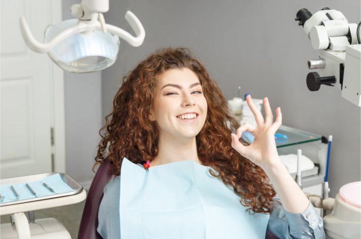 woman getting dental treatment