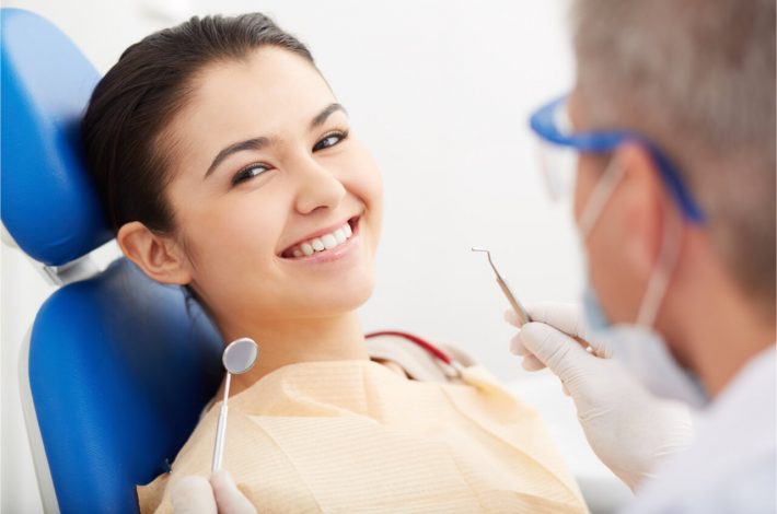 smiling dental patient